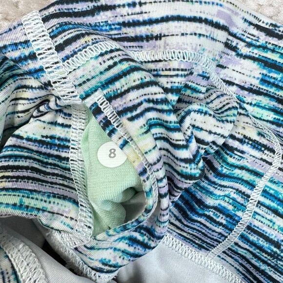Lululemon Wunder Under Hi Rise Legging Blurry Belle Multi Stripe Blue - Picture 4 of 9